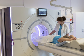 A nurse with her patient