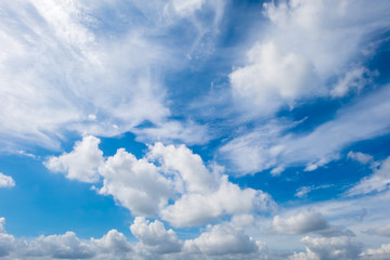 Blue sky with white could 
