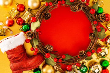 Fototapeta premium Christmas ornaments concept.