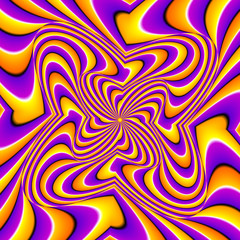 Yellow and purple spin illusion.