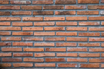weathered old brown brick wall pattern for background