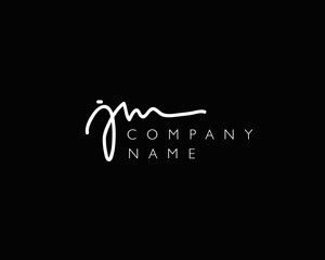 J M Initial handwriting logo
