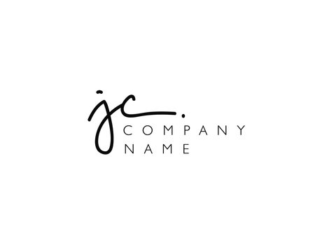 J C Initial handwriting logo