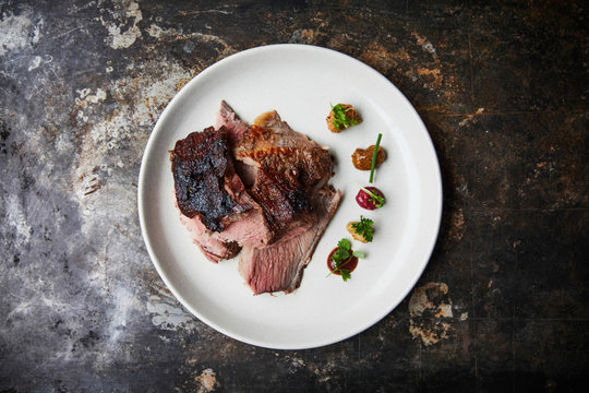 Spit Roasted Wild Boar Dish