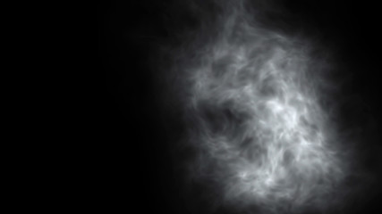 Dry ice smoke clouds fog background of fractal noise effect illustration.