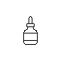 Eye Drop Bottle outline icon. linear style sign for mobile concept and web design. Medicine dropper simple line vector icon. Symbol, logo illustration. Pixel perfect vector graphics