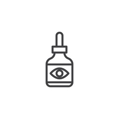 Eye drops outline icon. linear style sign for mobile concept and web design. Dropper simple line vector icon. Symbol, logo illustration. Pixel perfect vector graphics