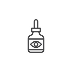 Eye drops outline icon. linear style sign for mobile concept and web design. Dropper simple line vector icon. Symbol, logo illustration. Pixel perfect vector graphics