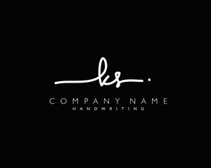 K S Initial handwriting logo