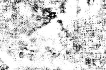 Texture of scratches, cracks, dust, chips, scuffs. Abstract monochrome grunge background. Vintage black and white surface. Vector dark dirty pattern