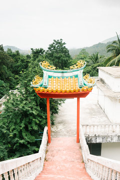 Large Chinese temple complex during the Chinese New Year