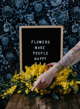flowers make people happy