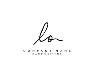 L O Initial handwriting logo