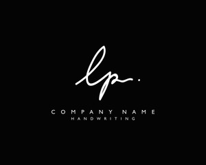L P Initial handwriting logo