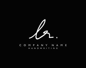 L R Initial handwriting logo