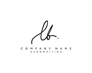 L B Initial handwriting logo