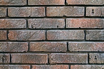 pretty old auburn brick wall - abstract photo background