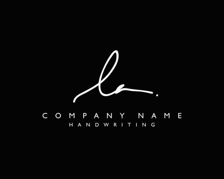 L A Initial handwriting logo