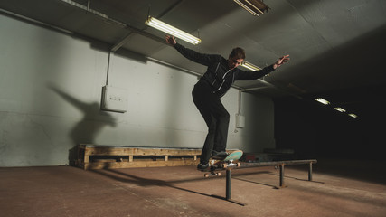 Young Man Skateing Indoors