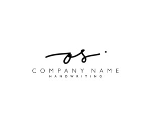 O S Initial handwriting logo