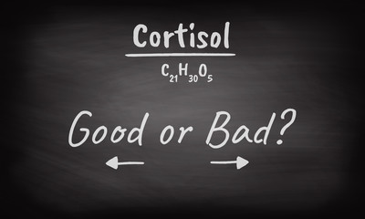 Black Chalkboard Cortisol Bad or Good - 227587377