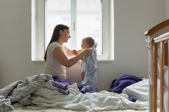 Morning with one-year old