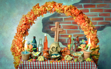 Day of the dead altar (Dia de Muertos)