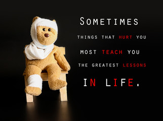 Inspirational quote on the picture ,