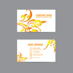 Naklejka premium Thai Art Card Vector business cards. on gray background