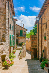 Medieval Italian streets and houses in Abbadia San Salvatore