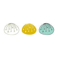 Vector hand drawn sea shell. Isolated individual object.