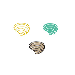 Vector hand drawn sea shell. Isolated individual object.