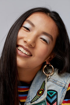 New Beauty - Beautiful young asian woman makeup portrait in studio
