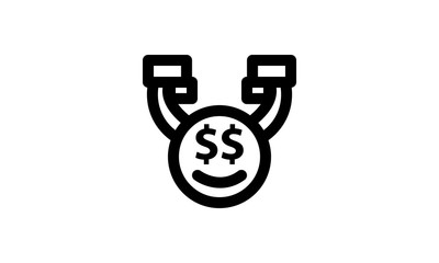 Money Template Icon Isolated