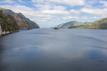 Viewpoint at Wachirarongkorn Dam, Kanchanaburi, Thailand