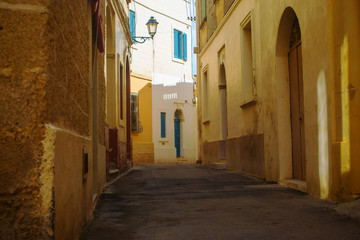 Fototapeta na wymiar Old Peaceful Street in Siggiewi, Malta