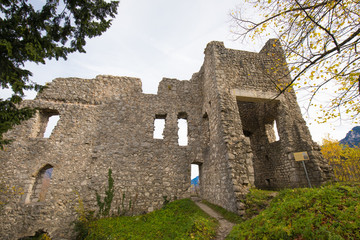 Fototapeta premium ruins of castle Karlstein near Bad Reichenhall