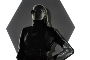 Portrait of woman in black