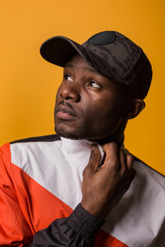 Stylish black man studio portrait