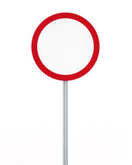 Blank Traffic Sign Isolated