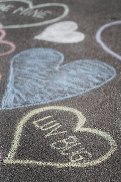 Heart Chalk Art