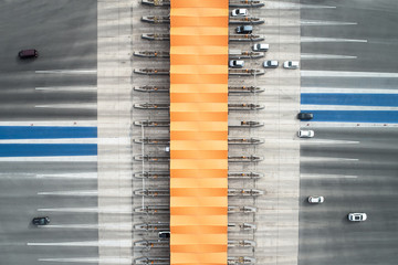 View from air of toll road