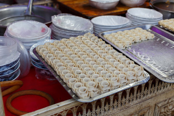 Huntun (Teigtaschen), fotografiert in Kashgar (Xinjiang, China)