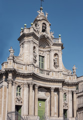 Fototapeta premium Catania, Sicily, Italy – Basilica della Collegiata, famouse baroque church 