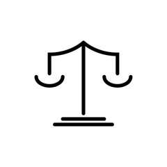 Scale of Justice, Law, Attorneys Icon Vector Logo Template
