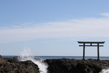 大洗磯前神社　神磯の鳥居
