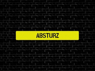 Fototapeta premium Neutrales Bild auf dem das Wort Absturz abgebildet ist. Abstrakte Illustration