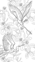 Fototapeta premium Pattern, background with with feijoa flowers