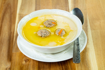 Soup with meat balls