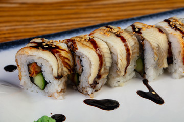 Japanese roll with eel